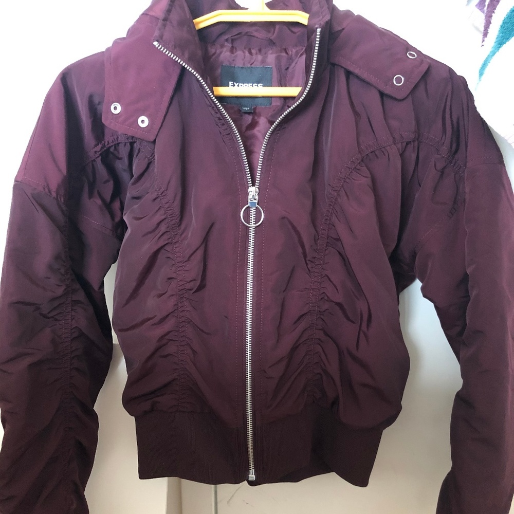 New Express Waterproof Cropped Bomber Jacket - image 1